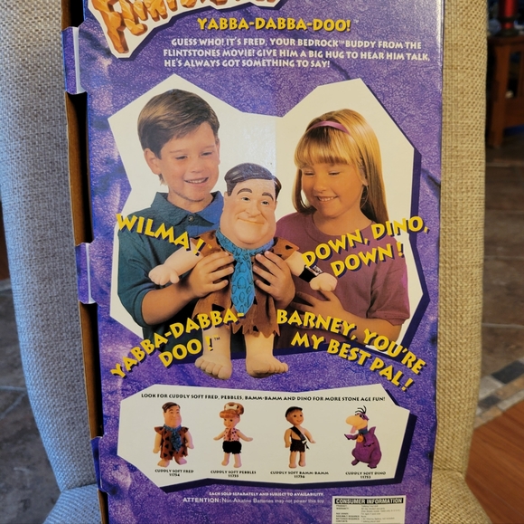 The Flintstones Movie - Talking Fred - Talking Figure 4 Phrases New In Box 1993 - Picture 4 of 6